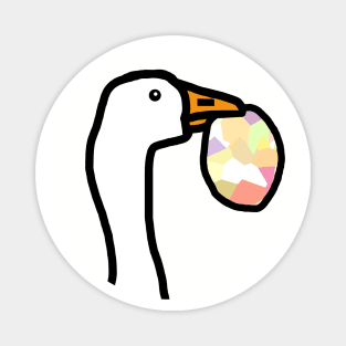 Portrait of a Goose Stealing an Easter Egg Magnet